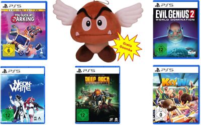5 PS5 Playstation Spiele Bundle für erfahrene Gamer + Gratis Paragoomba Plüsch