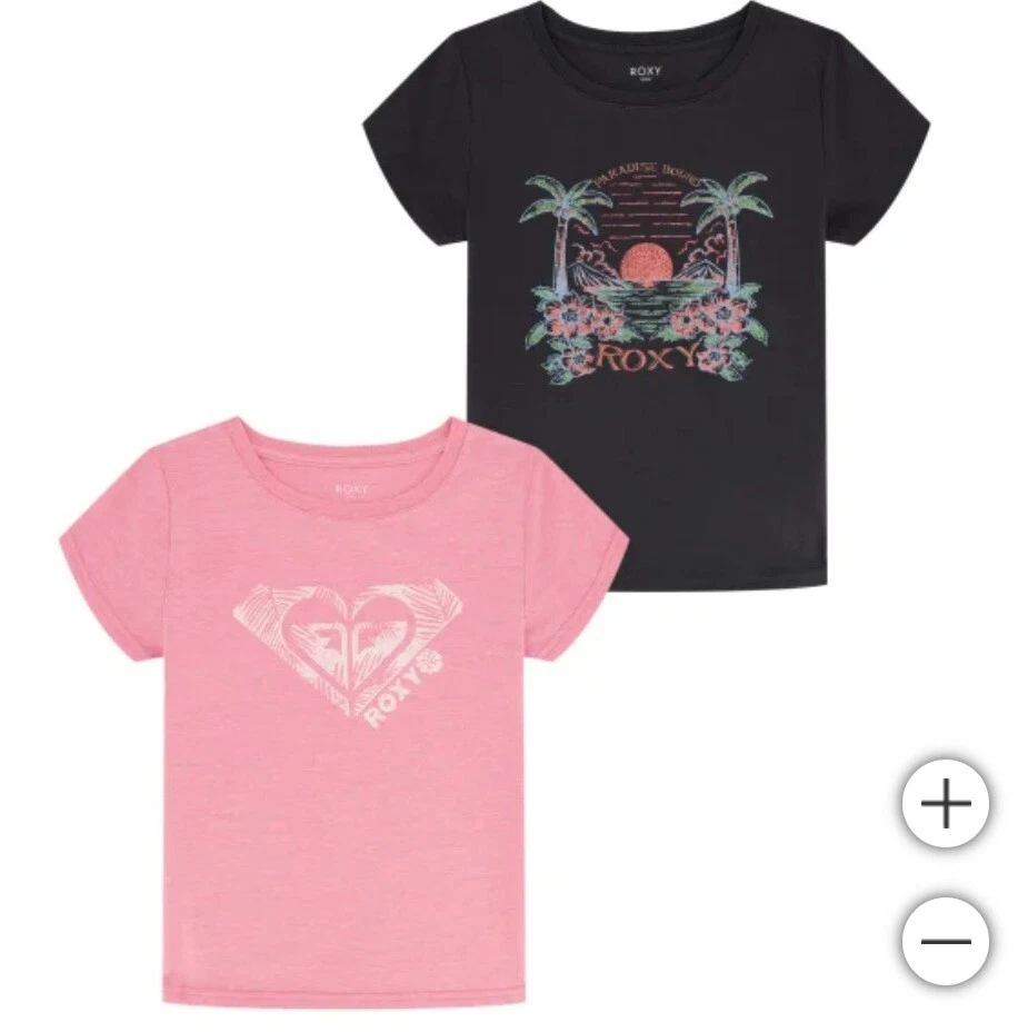 Pack de 2 camisetas Roxy Youth Girls rosa y negro talla X-grande (18/20) nuevas con etiquetas Foto 4 de 4