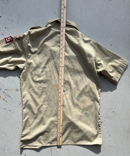 Kid's Boy Scouts of America Shirt Beige Uniform Official L Chief Outdoors Camp - Picture 14 of 15