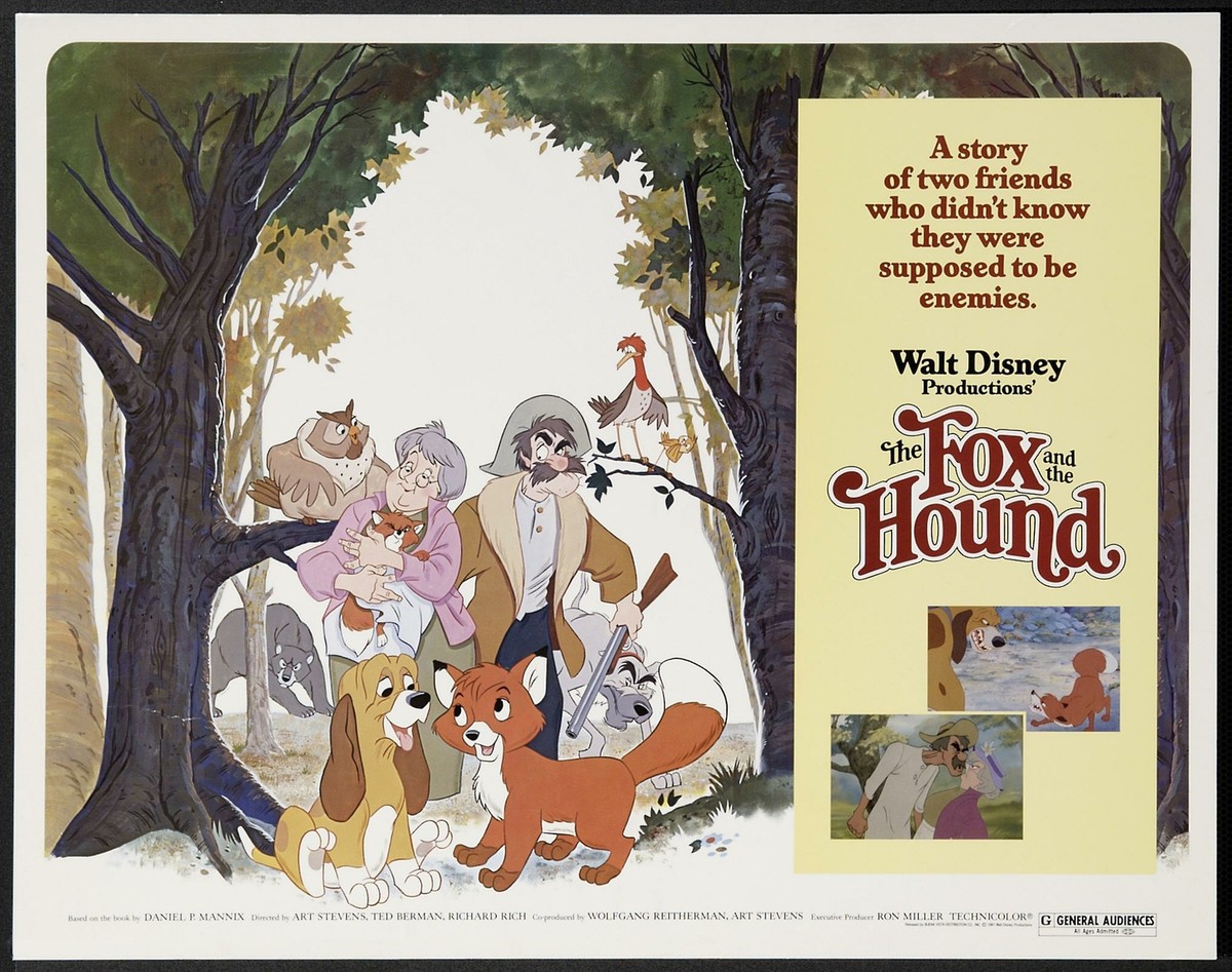 The Fox and the Hound Original Half Sheet Movie Poster 1981 Disney