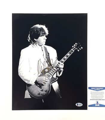 Mick Taylor Rare Signed Autographed 11x14 Photo Rolling Stones BAS