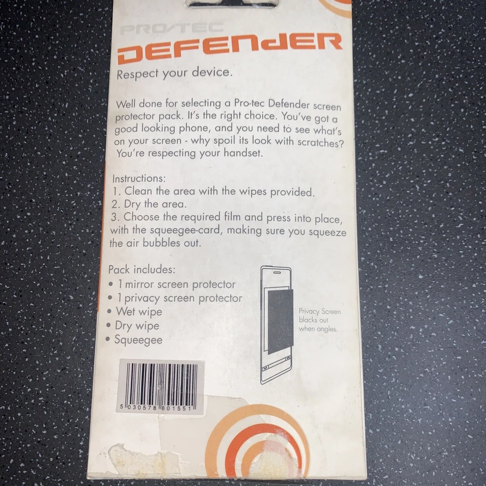 Mirror & Privacy Screen Protector Pack For Blackberry Curve 8520 - Image 2 of 2