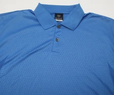 Nike Tiger Woods Polo Shirt Mens Large Blue Mesh Breathable Dri Fit Golf No Logo
