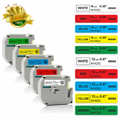 M-K-221 M-K221 M-K231 Kompatibel Schriftband 9/12mm für Brother P-Touch 75 80 90