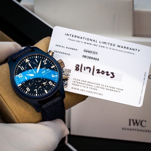 Reloj de Aviador IWC Cronógrafo Top Gun Azul Oceana IW389404 Juego Completo - Imagen 5 de 23