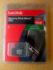 Sandisk Stick Micro (M2) 4 Gb memory card with adapter