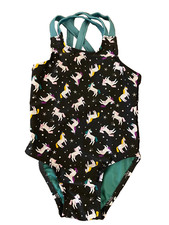 Cat  Jack Girl 12 Months Swimsuit One Piece Bathing Suit Unicorn Strappy Back