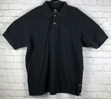 Tommy Bahama Shirt Mens Medium Marlin Polo Short Sleeve Black Hawaiian