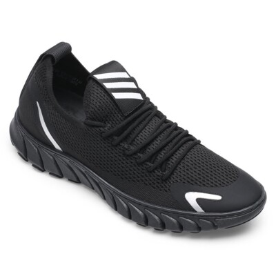 us9 CHAMARIPA 6cm/2.4'' elevator shoes Height Increase shoes men black sneaker