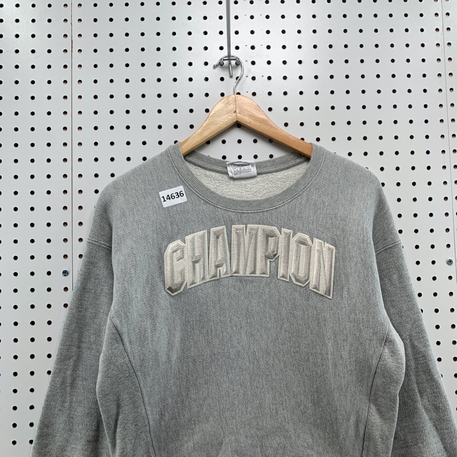 Champion Reverse Weave Sweatshirt Women Small Gray Embroidered