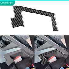 Real Carbon Fiber Center Console Storage Box Panel Cover For Cadillac CT5 19-24