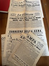 48 giornali d'epoca (prime pagine fac simile) 1919 1929