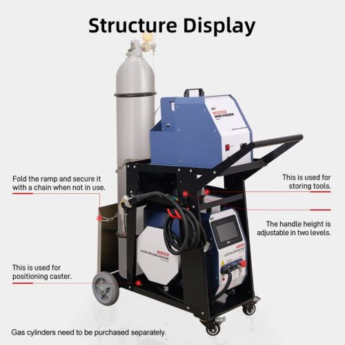 Saldatrice laser portatile raffreddata ad aria SFX 1200W con carrello di saldatura - Foto 12 di 18