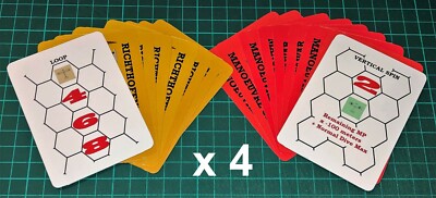 Richthofens Kriegsmanöver Karten für Avalon Hill 4 Sets 72 Karten 3 Seiten Regeln