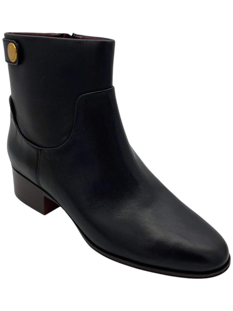 Franco Sarto Women's Jessica  Leather Western Ankle Boots Black