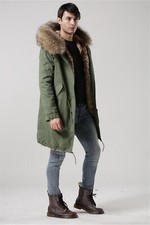 Cappotto Uomo Invernale Foderato In Pelliccia, Piumino Antivento Con Cappuccio E Imbottitura Spessa, Media Lunghezza