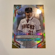 2021 Bowman Draft Night Jordan Lawlar BDN-4 Gold Refractor /50