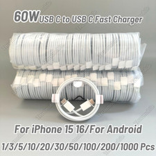 For iPhone17 16 15 Pro Samsung USB-C Charging Cable Fast Charger Type C Cord Lot