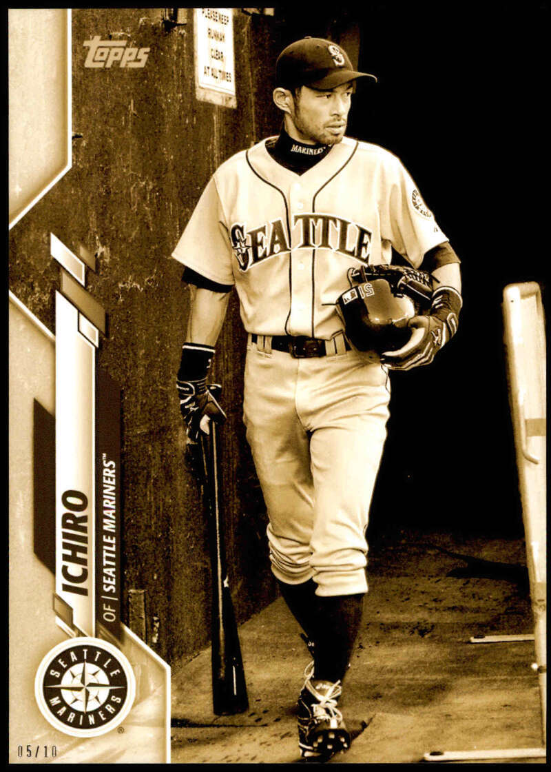 Ichiro 2020 Topps Short Print Variations 5x7 Gold #192 /10