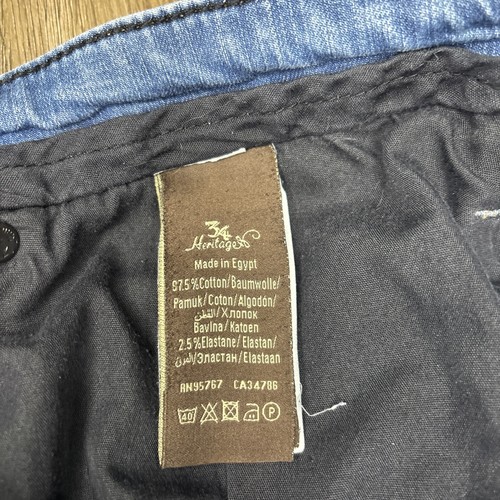 34 Heritage Jeans Mens 38x32 Blue Denim Pants Charisma Classic Fit Mid Rise - Picture 8 of 11