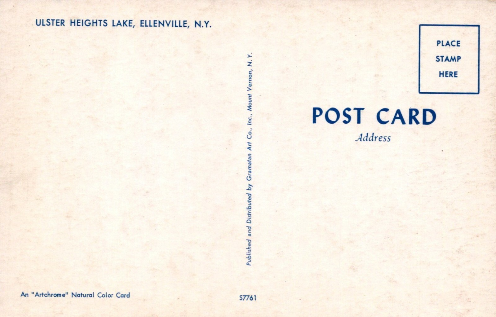 Ulster Heights Lake Ellenville New York Postcard eBay