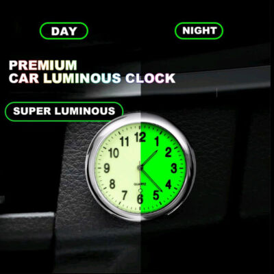 Luminous Clock Auto Car Interior Accessories Stick-On Digital Watch Quartz Clock