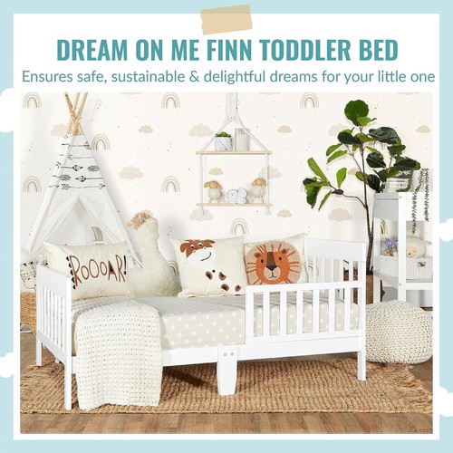 Finn Toddler Bed in White, Greenguard Gold and JPMA Certified, Non-T - Picture 2 of 6