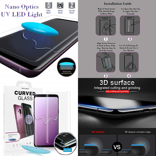 Huawei P40 Pro Colle UV Nano 3D Courbe 9H Verre Trempé Protecteur d'écran - Photo 2 sur 3