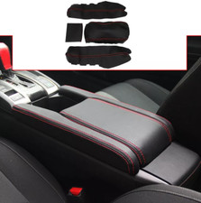 Pu Leather Armrest Box Cover Pad Skin Fit For Honda Civic 2016-2020 Black