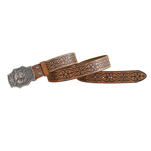 Vintage Western Belt Buckle Belt Cowboy Belts For Men Jeans Belt Leather Belt - Picture 6 of 11