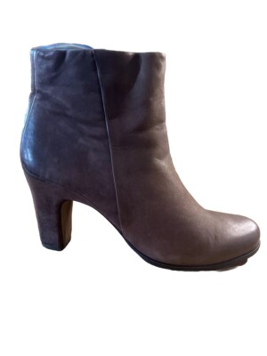 Ecco Womens Ankle Leather Heels shoes Outdoor boots shoes sz 40 US 9-9.5