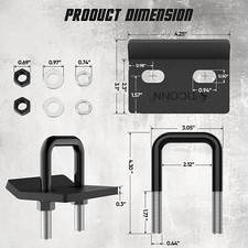 Shackle Hitch Receiver For 2 Receivers Heavy Duty Towing Off Road Accessorie