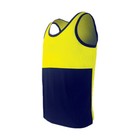 2 PACK Hi-Vis Polyface Cotton Work Wear Safety Singlet Tank Top High Visibility