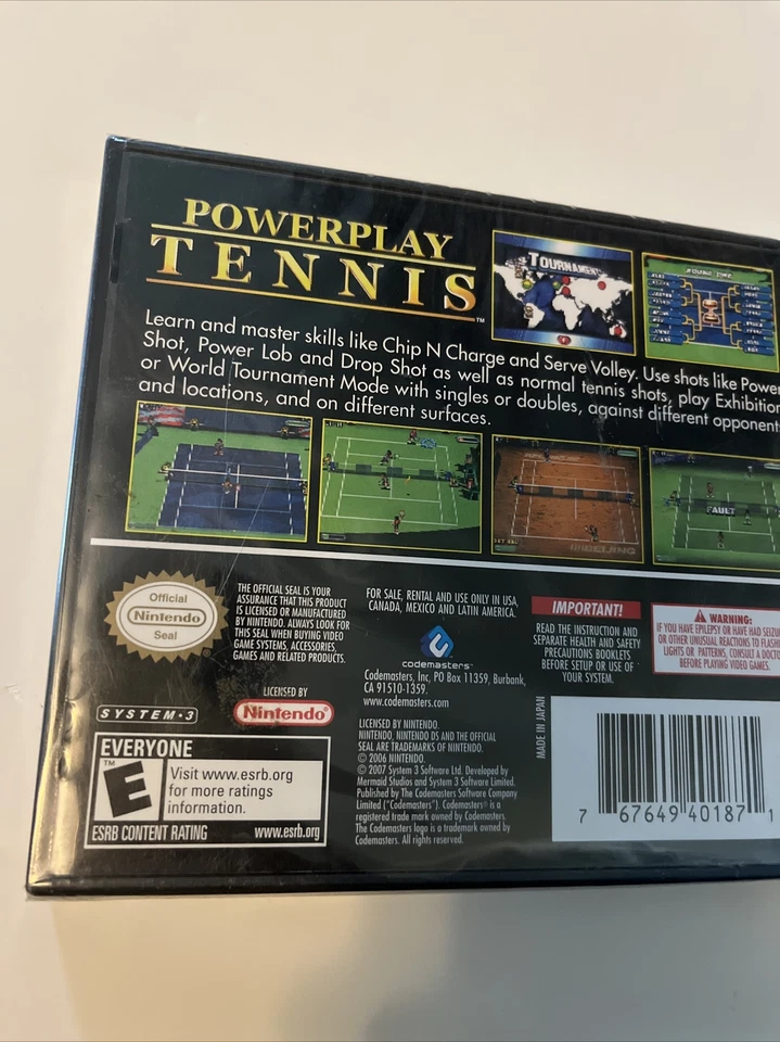 Powerplay Tennis Nintendo DS 2008 Video Game Brand New - Image 3 of 3