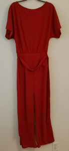 red elegant jumpsuit