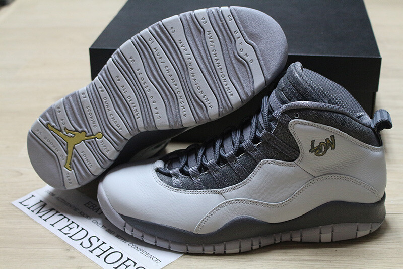 NIKE AIR JORDAN X 10 RETRO CITY PACK LONDON GREY 310805-004 NIKE AIR JORDAN X 10 RETRO CITY PACK LONDON GREY 310805-004