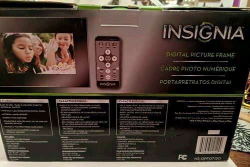 Insignia Digital Picture Frame 7" NS-DPF0712G NEW OPEN BOX - Picture 6 of 6
