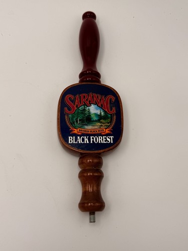 Vintage Saranac Black Forest Beer Tap Handle – Bavarian Black Beer – Wood Design