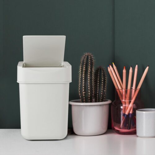Mini Trash Can, Countertop Trash Can with Lid, 2 Liter/ 0.5 Gallon - White - Picture 9 of 9
