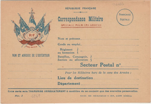 FM - 2 Cartes postale en franchise militaire différente se tenant - neuve - Afbeelding 1 van 2