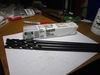 29/64'' x 12'' OAL HSS 135° Split Point Black Oxide Finish Extension Drill QTY 3