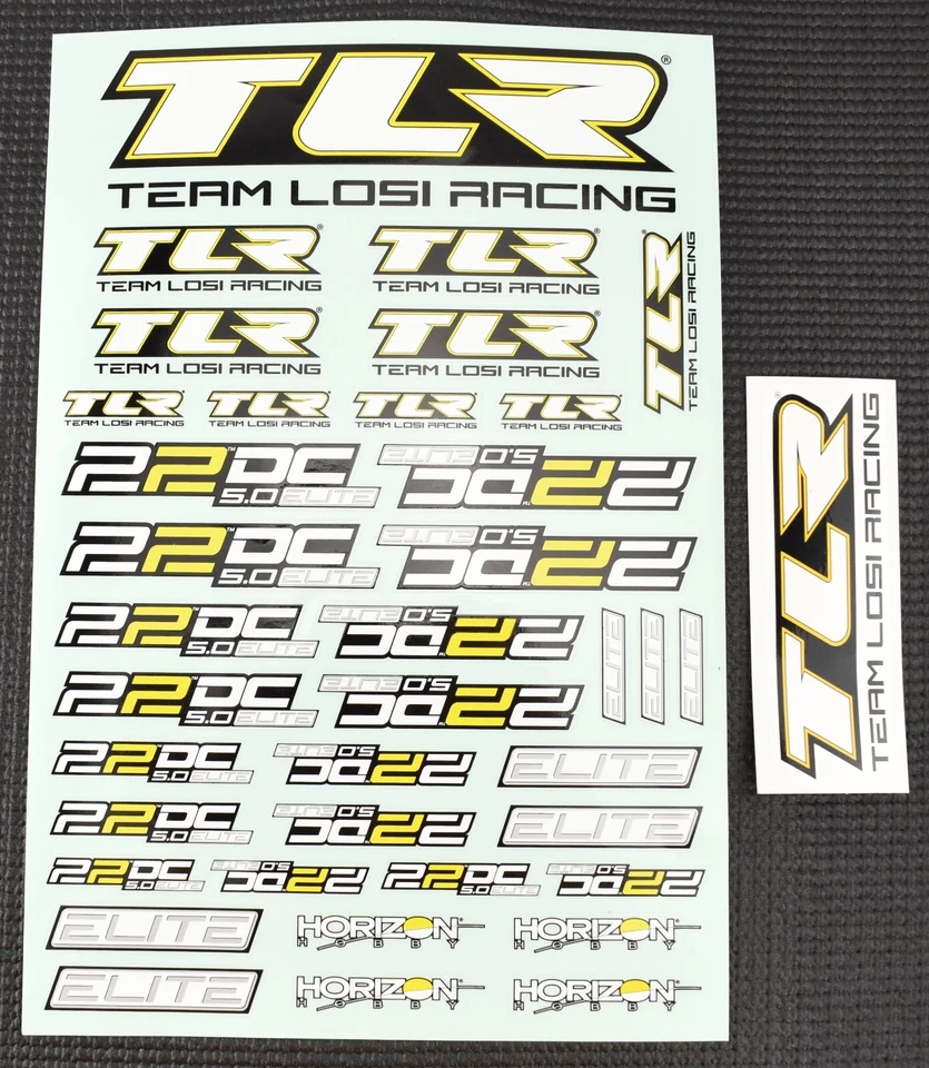 Team Losi 22 DC 5.0 Elite NEW Decal Sticker Sheet from Kit uncut buggy 1:10 - Image 2 of 2