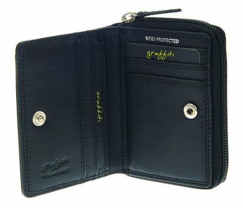 Graffiti/Golunski Leather Coin/Card Purse /Wallet Style 7113bc Colour Multi New - Picture 3 of 14