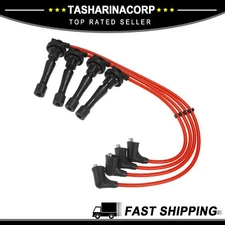 Piece of 4 Spark Plug Wire Ignition Coil Cable 32700PHK003 for Acura Integra