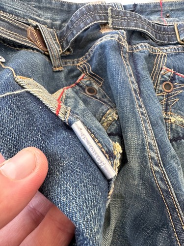 Pantalones de mezclilla holgados desgastados Tough Jeansmith Japón - Imagen 21 de 21