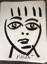 3 Large Peter Keil - Signed Original Paintings - Face - Listed Art - 22 x 28