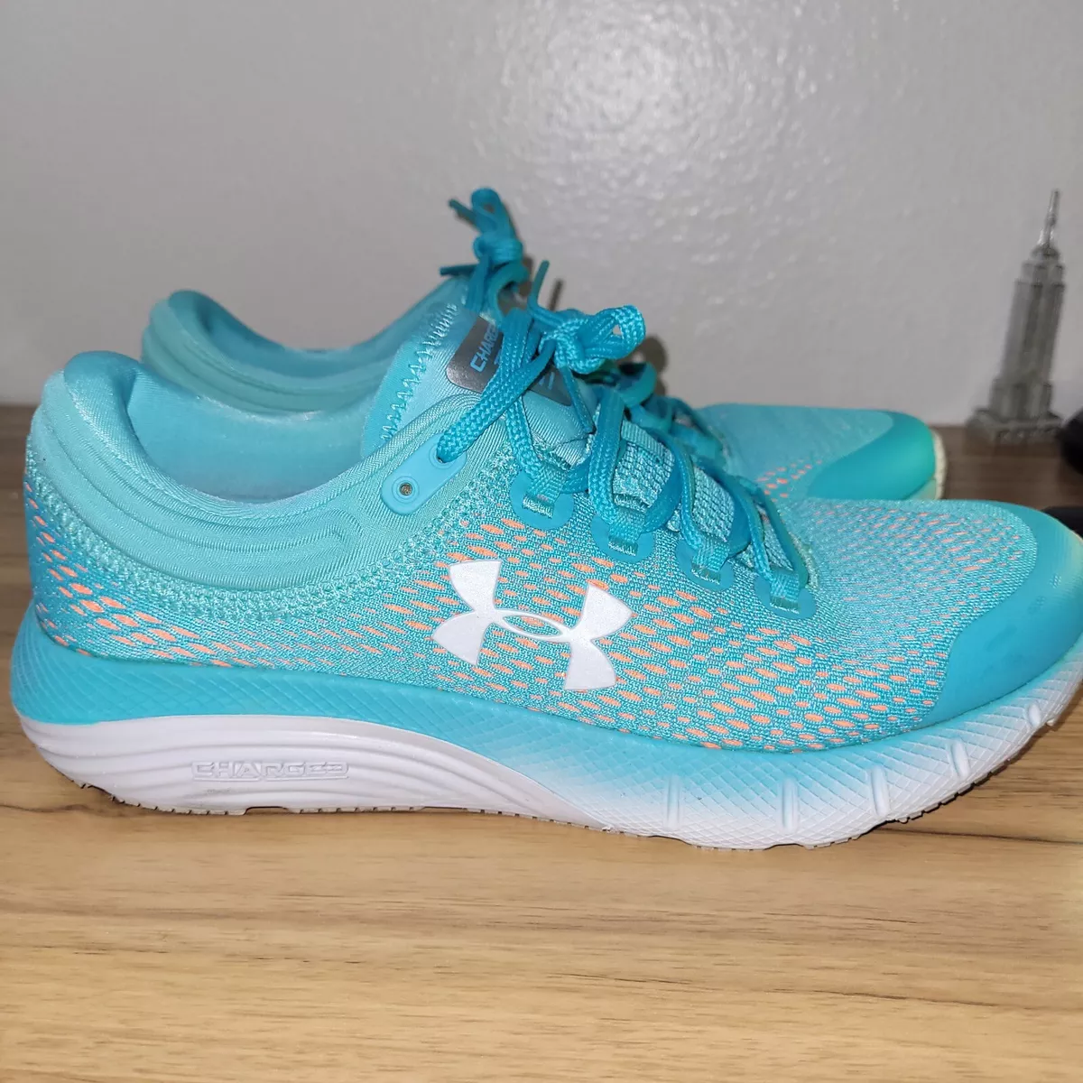 Under Armour Womens Charged Bandit 5 Turquoise Running Shoes Sneakers 8