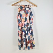 Farm Rio VINTAGE Dress womens size 8 fit flare floral sleeveless cocktail 084780