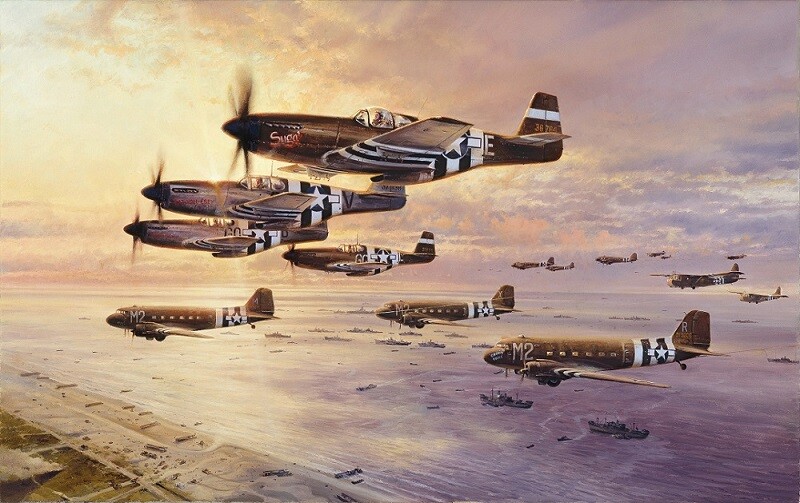 D-Day The Airborne Assault by Robert Taylor Signed by D-Day Mustang Pilots