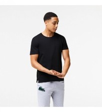Lacoste Essentials Lot x3 T-shirts Silm Fit Ajusté Noir Homme T. M